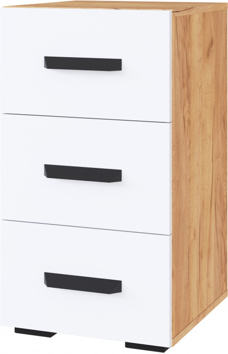 Модульный Офис Квартет-13, композиция 2, Дуб крафт золотой/Белый