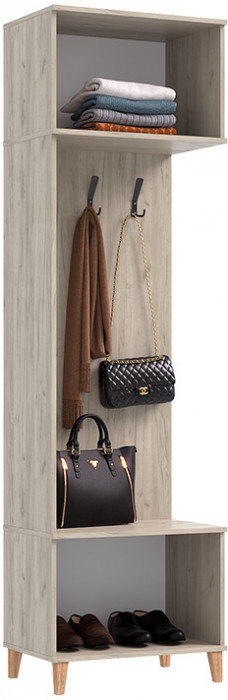 Шкаф с вешалками Ирис, Крафт серый/Кашемир