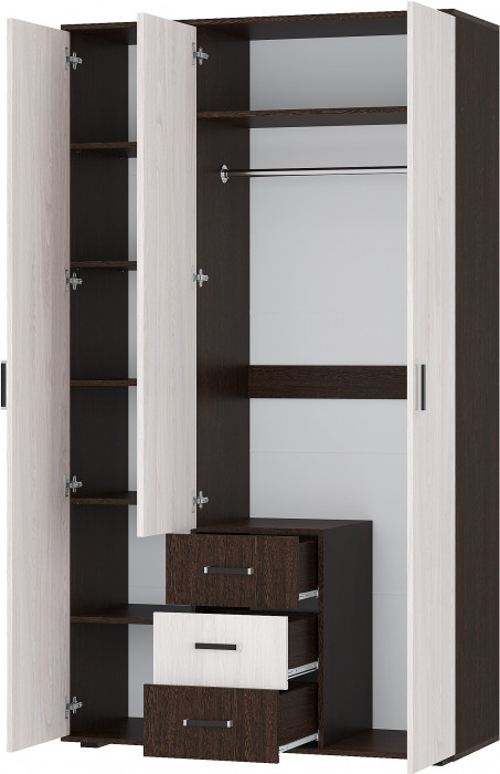 Гостиная Белла, венге/ясень белый. Комплект 2