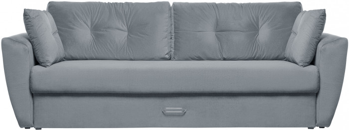 Диван еврокнижка Амстердам 160 ЛЮКС 12 ВЕЛЮР СЕРЫЙ НПБ