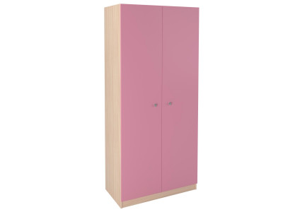 Шкаф прямой 60 Дуб молочный/Розовый