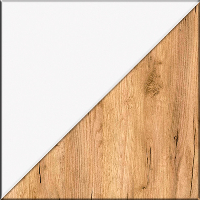 Октава Набор шкафов 45, белый шагрень/дуб крафт золотой/фасады МДФ белый шагрень