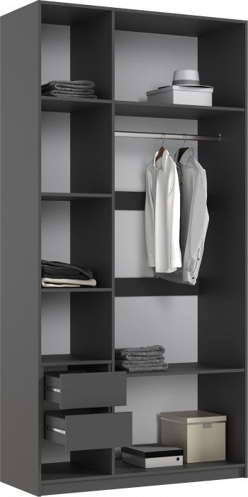 Модульная спальня Марвэл, Графит/Браш графит