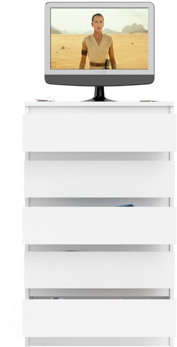 Мори Комод МК700.5, цвет белый, ШхГхВ 70,4х41х114 см.