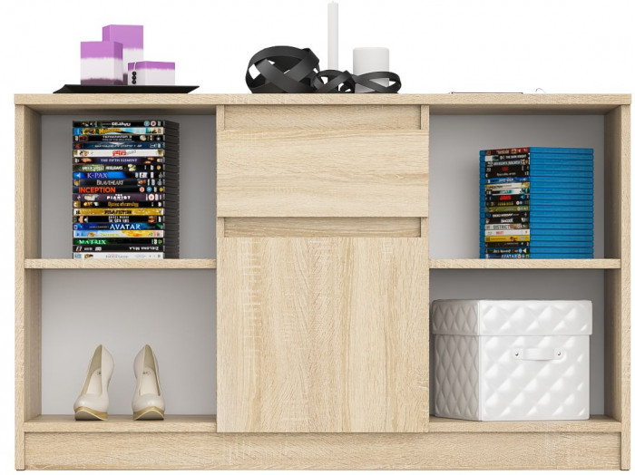 Мори Тумба ТВ МТВ1204.1, цвет дуб сонома, ШхГхВ 120,4х41х73 см.