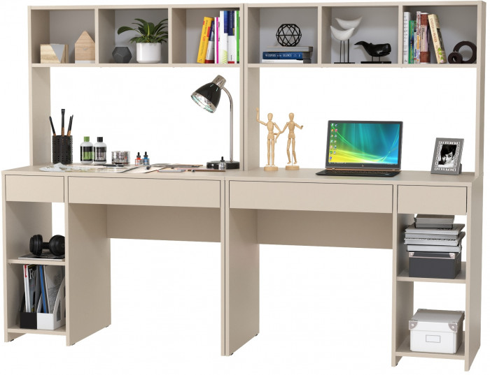 компьютерный стол Комфорт 12.77F + компьютерный стол Комфорт 12.77F, сатин