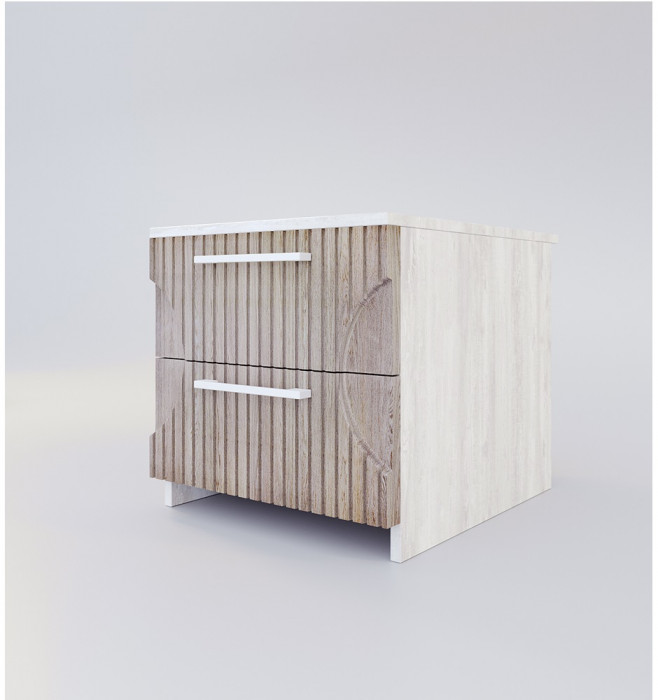 Тумба прикроватная "Монтале" - Бетон пайн светлый/Астана роузвуд