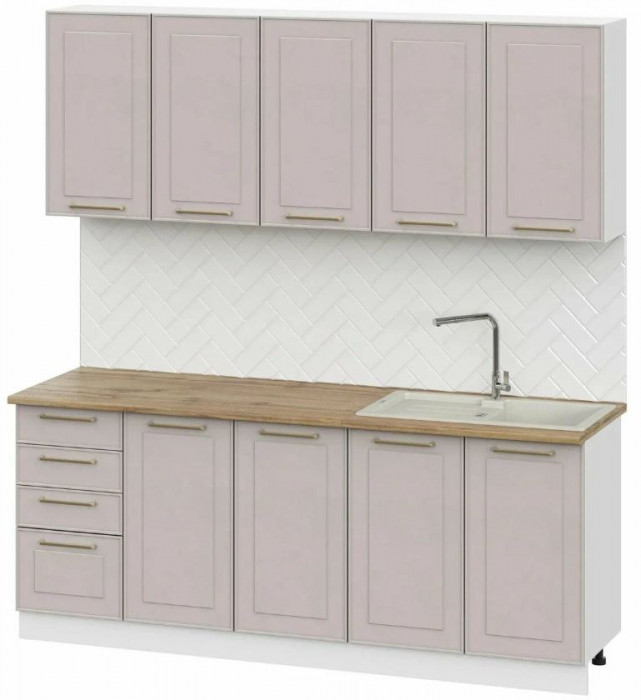 кухня Милена 2,0м белый/шампань