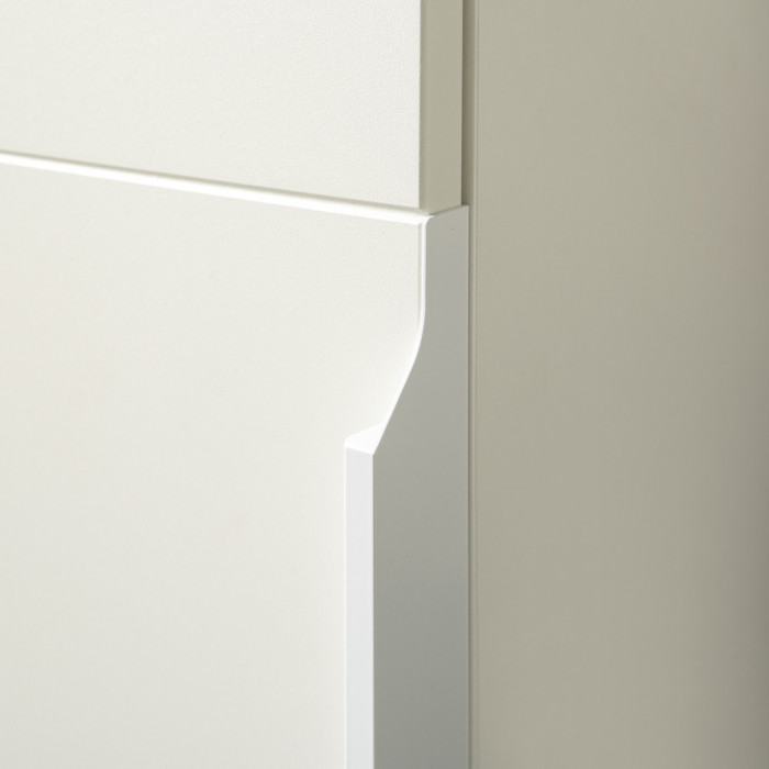 Октава Прихожая 30, цвет белый шагрень/дуб крафт золотой/фасады МДФ белый шагрень, ШхГхВ 193,7х35,4х197,6 см., универсальная сборка