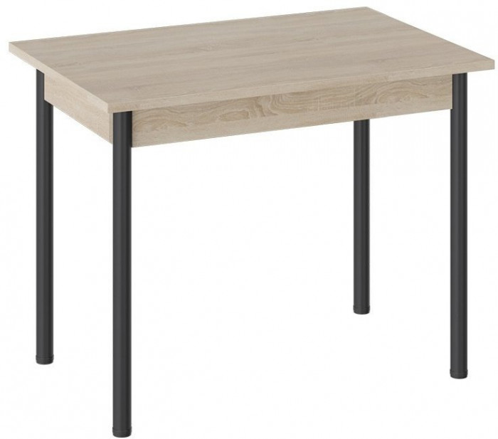 Родос Тип 1 стол с опорой d40 (Белый муар/Ателье темный)