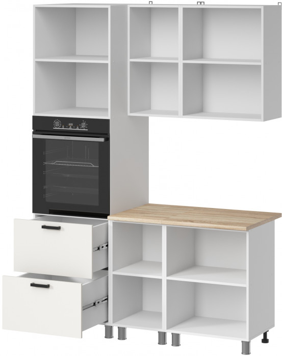 МК Аленушка 1,6м ПД Лаванда Молочный,скоба черный,сонома