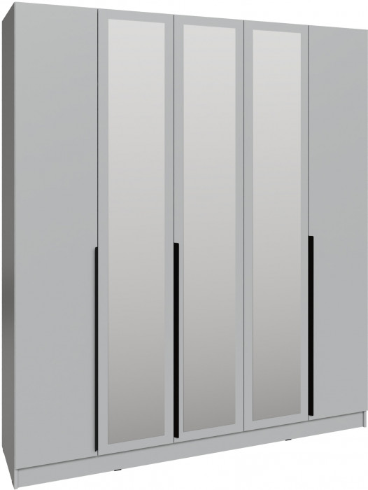 Шкаф Мадрид (2,0) с 3 ящ. внутри с зеркалом, Камень серый