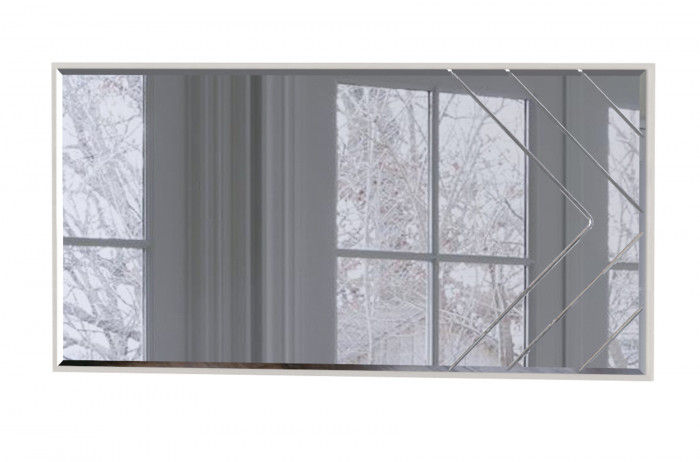 Амели Зеркало навесное 03.240, цвет шёлковый камень, ШхГхВ 50х2х100 см., может крепиться или горизонтально или вертикально