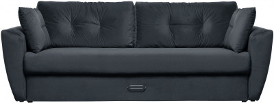 Диван-кровать Амстердам Люкс, 150х195, еврокнижка, пружинный блок, велюр, черный