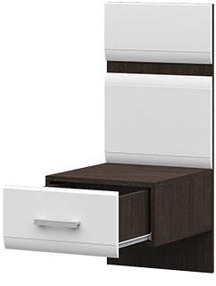 Вегас Тумба с надстройкой 400*900*460 венге/белый глянец