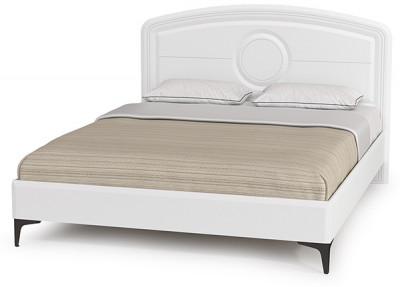 Валенсия Спальня 11.36.01 Кровать + ортопед, цвет ЛДСП белый шагрень/МДФ белый шагрень, ШхГхВ 169,7х204х115,3 см., сп. м. 1600х2000 мм, б/м