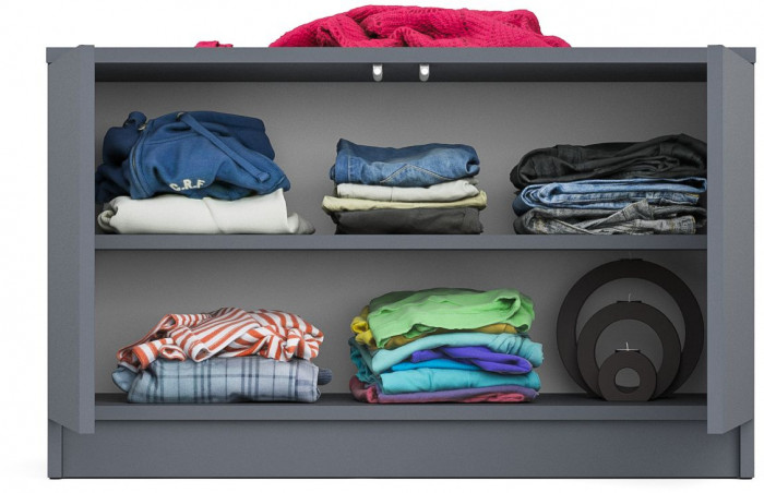 Мори Тумба/антресоль МА900.1, цвет графит, ШхГхВ 90,4х50,4х54,6 см., подходит для шкафа МШ900.1