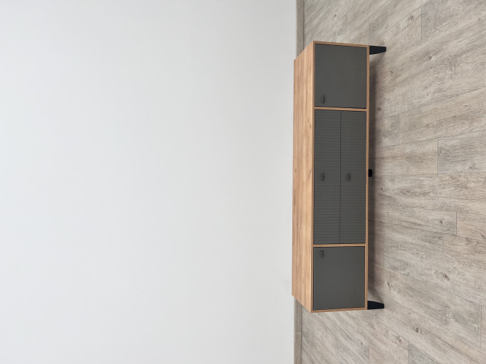 Тумба ТВ Парус-10 дуб крафт золотой/карбон вулкан