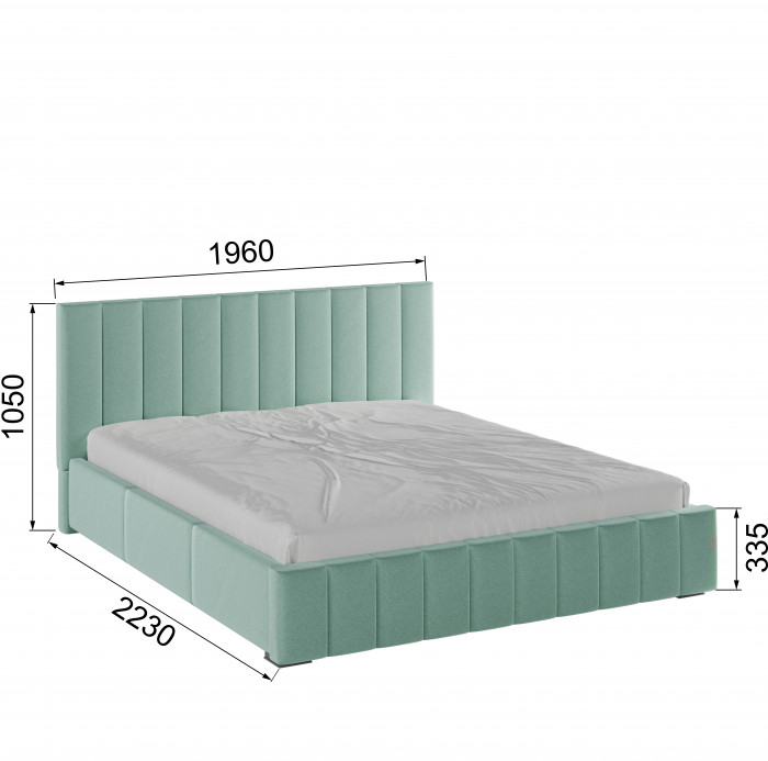 Нега Кровать интерьерная 180 мятный, ортопед