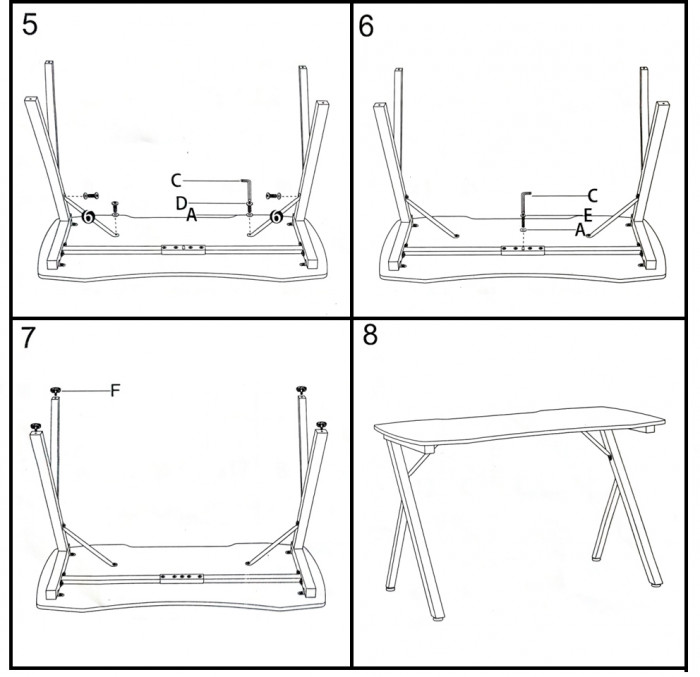 Два игровых стола Мебель--24 GT-2310, цвет чёрный, ШхГхВ 240х60х73 см.(регулировка высоты столов от 72,5 см. до 73,5 см.)