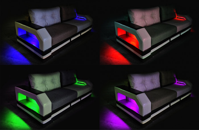 Диван-кровать Манчестер, еврокнижка, велюр, 150х195, серый