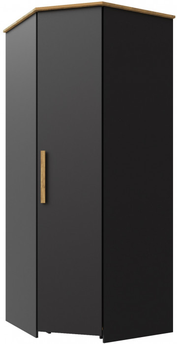 Шкаф угловой для одежды "Скандинавия" - Антрацит/Дуб наварра