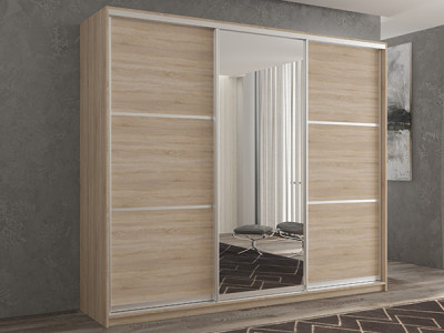 Шкаф-купе Кааппи 2 Сонома Светлый 180х45х230 см