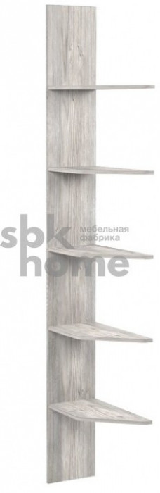 Полка открытая 2300, Денвер (251*498*2274) Риббек серый