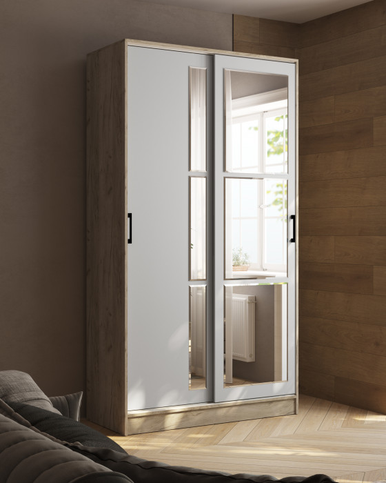 Шкаф-купе Стиль-2 1200, Дуб крафт серый/Камень серый