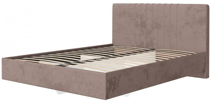 Кровать с латами Соло 140*200, Коричневый, бежевый