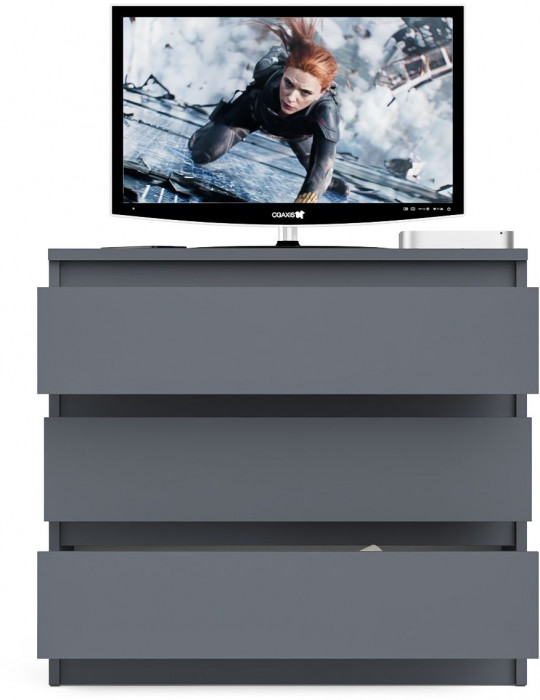 Мори Комод МК800.1, цвет графит, ШхГхВ 80,4х41х73 см.