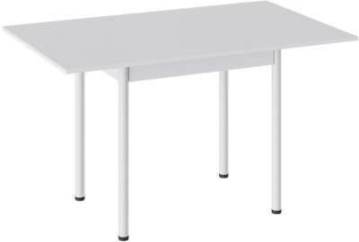 Родос Тип 2 стол с опорой d40 (Белый муар/Белый)