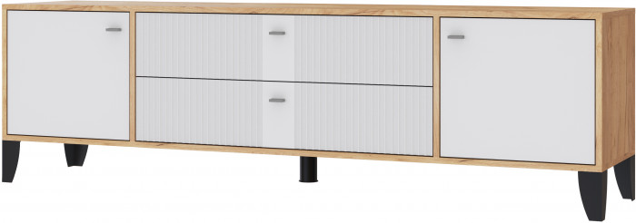 Тумба ТВ Парус-10 дуб крафт золотой/карбон фарфор