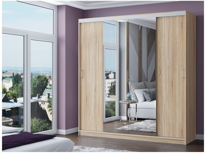 Шкаф-купе Альянс-3 ЛДСП (Ясень шимо светлый)