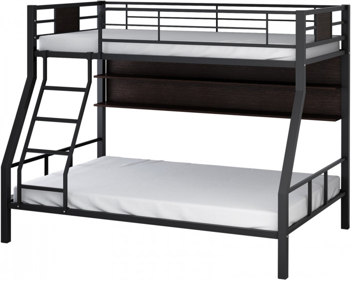 Двухъярусная кровать Гранада-1П (Коричневый, Дуб молочный)