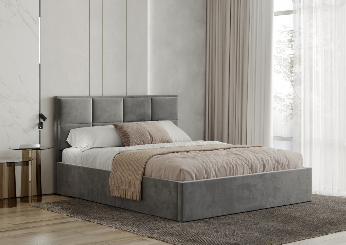 Кровать 160х200 с реечным настилом Линда КР-16, Хром