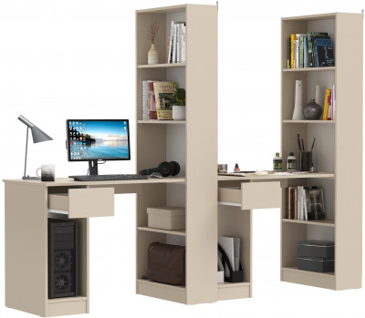 Лайт Шкаф комбинированный 10.01 + 10.01, цвет сатин, ШхГхВ 230,6х58,2х179 см., универсальная сборка(обязательно крепление к стене)