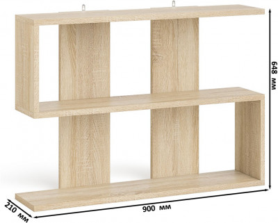 Мори Стол компьютерный МС-1 левый + Тумба МТВ1200.1 + Полка 900, цвет дуб сонома, ШхГхВ 210,4х50х209,6 см., НЕ универсальная сборка