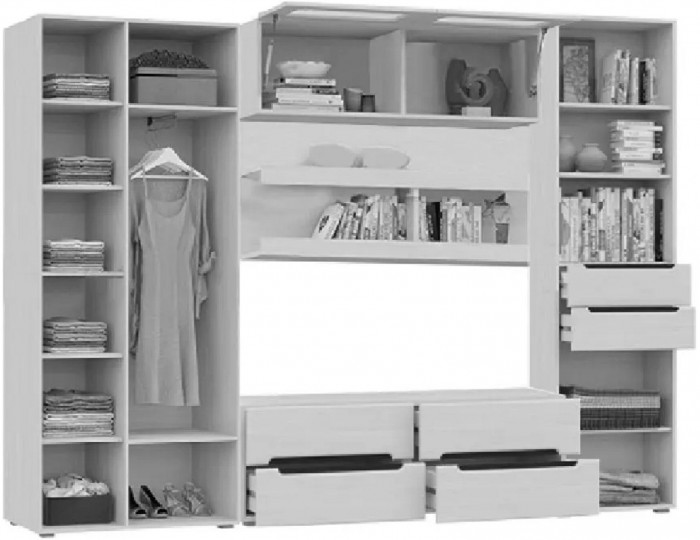 Гостиная Эколь вариант №1 (Дуб Сонома)