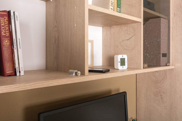 Бостон № 17, дуб эндгрейн элегантный/фасады МДФ милк рикамо софт