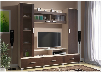 Гостиная Соло-8, Венге / Дуб молочный (Дуб молочный, Венге)