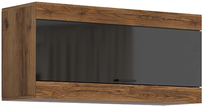 Прага Модульная Гостиная, вариант №4, Дуб Делано/Черный глянец