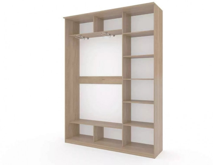 Шкаф купе Модерн 1776х450 3-х дверный 2-х секционный зеркало ясень