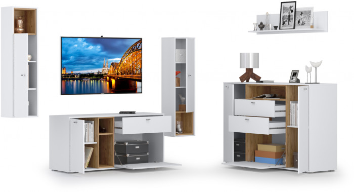 Бэль № 08, цвет дуб крафт золотой/белый премиум, НЕ универсальная сборка