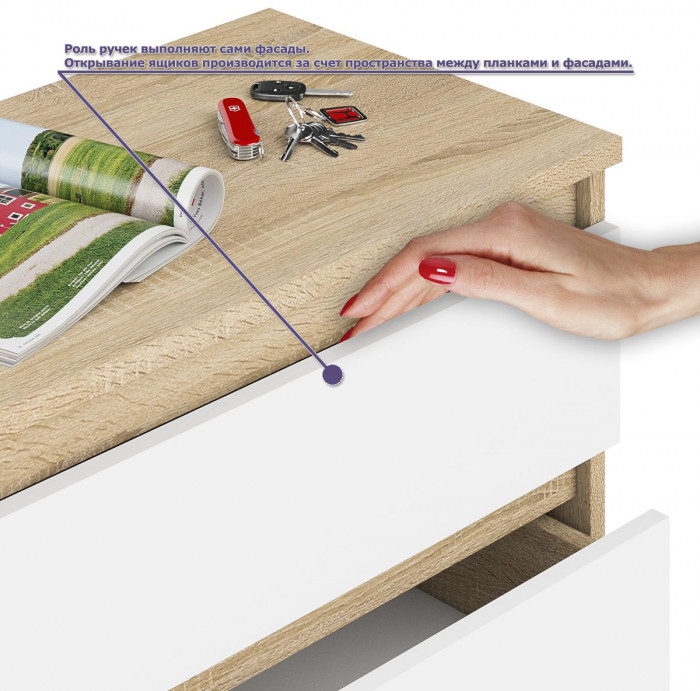 Мори Стол компьютерный МС-6 правый + Шкаф МШ800.1, цвет дуб сонома/белый, ШхГхВ 170,4х50,4х209,6 см., выдвижные ящики справа, НЕ универсальная сборка