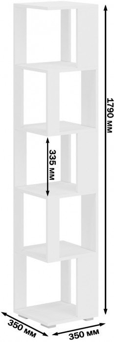 Стеллаж СВК 4 шт., графит/белый