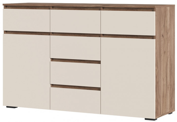 Хелен КМ 05 Комод 6 ящиков (1502х958х460) кашемир/дуб крафт табачный