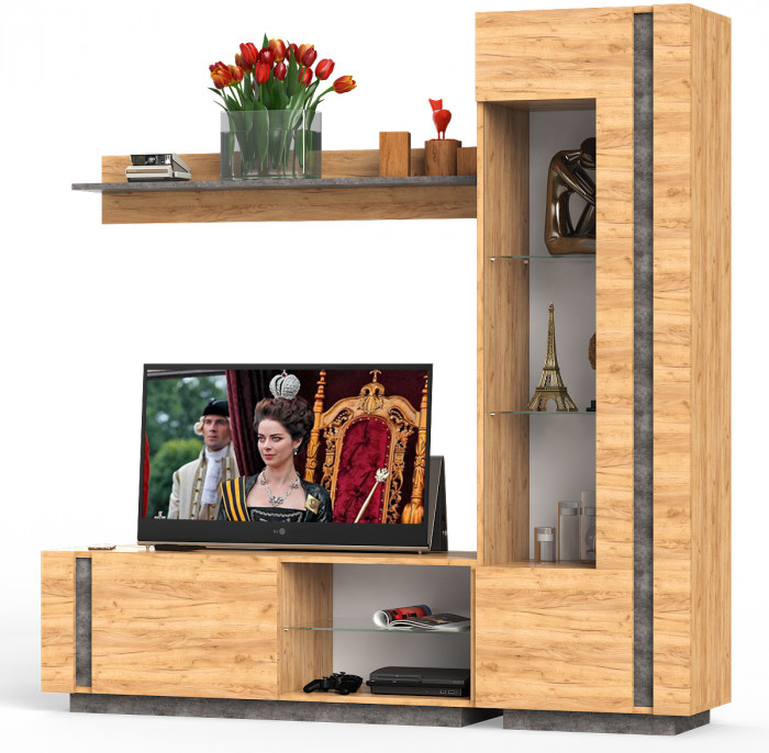 Арчи № 05, дуб крафт золотой/камень тёмный