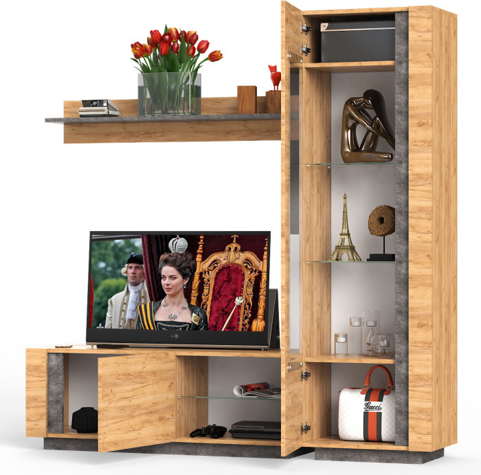 Арчи № 05, дуб крафт золотой/камень тёмный