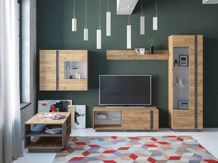 Арчи № 07, дуб крафт золотой/камень тёмный